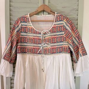 Easel Embroidered Boho Bolero Jacket size S